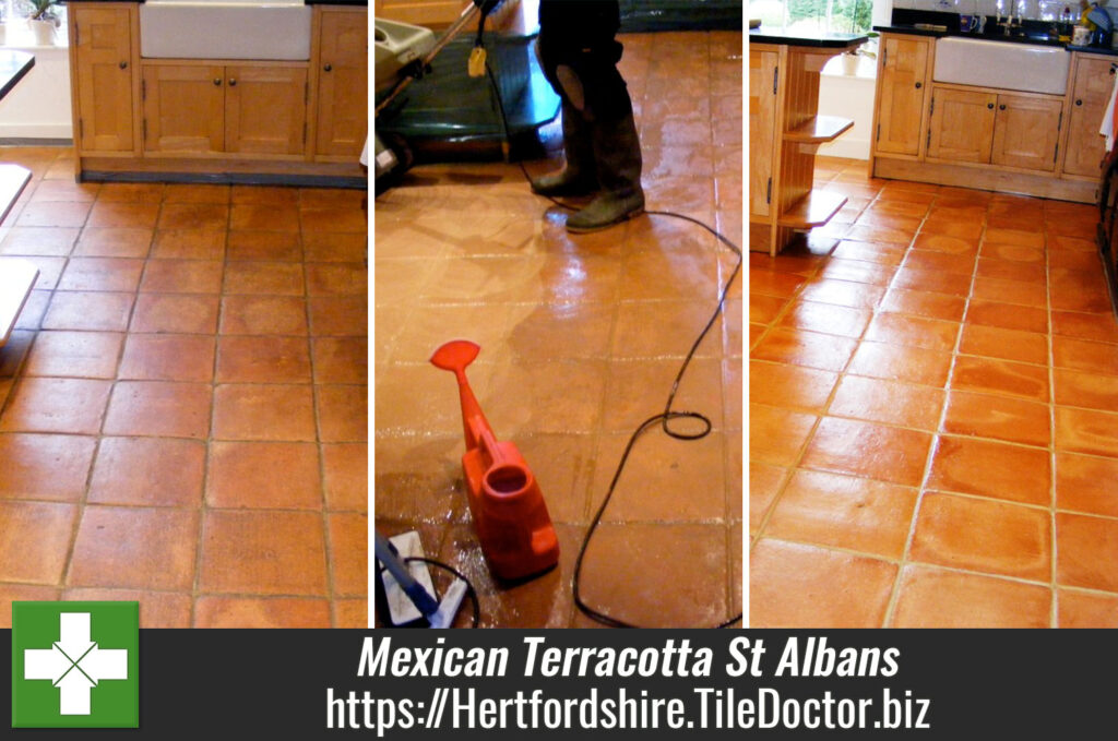 Cleaning Mexican Terracotta Tiles, St Albans