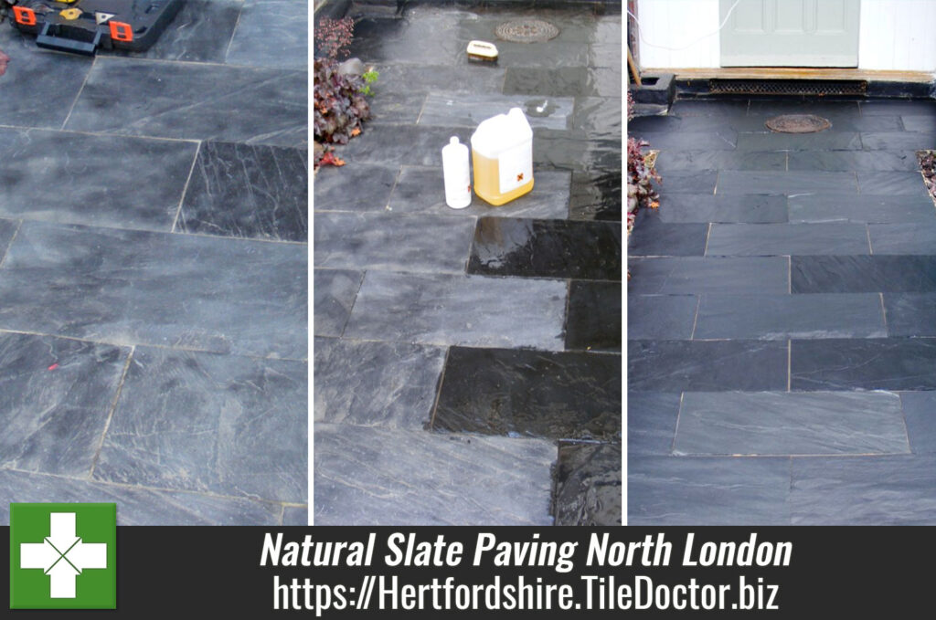 Cleaning Natural Slate Paving