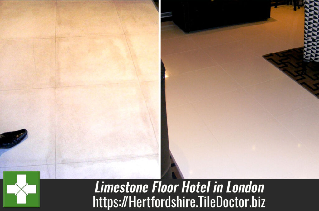 Limestone Floor Cleaning at a Hotel in London