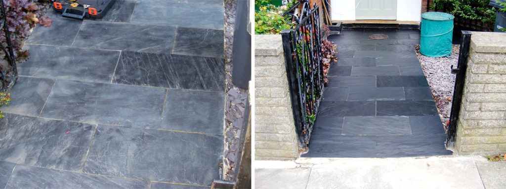 Natural Slate Path Cleaned and Sealed
